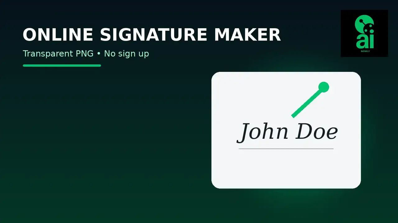 Online Signature Maker: Create a Transparent PNG Signature Free (No Sign Up)